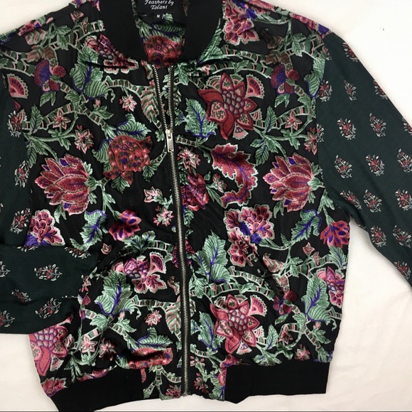 Tolani Velvet Burnout Bomber Jacket - Picture 2 of 8